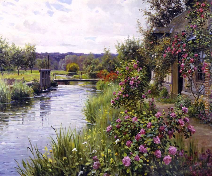 flowers in bloom painting - Louis Aston Knight flowers in bloom art painting